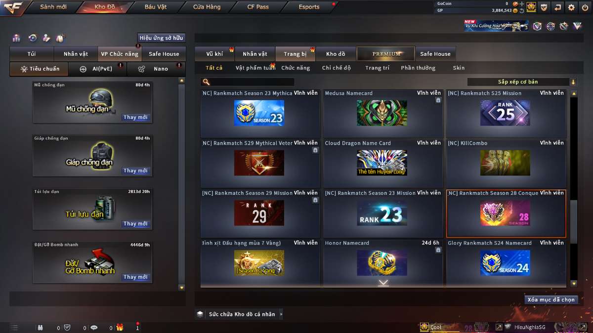 shop acc cf uy tin gia re